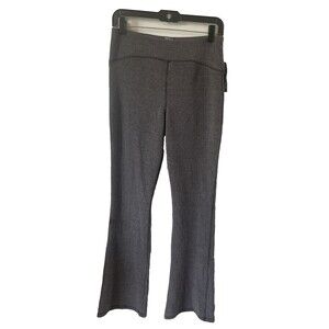 NWT Wild Fable Women Ribbed Flared High Waist Pant Leggings Black/Gray M Stretch